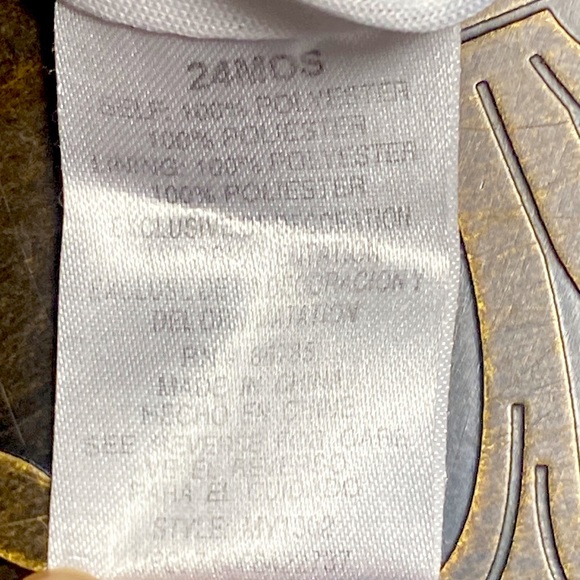 Black Camo Swishy Pants with White Lining Size 24 Months - Picture 4 of 8